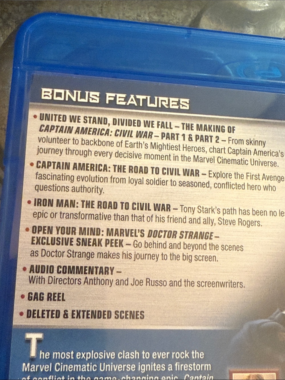 Marvel Captain America Civil War Blu-ray - Picture 3 of 4
